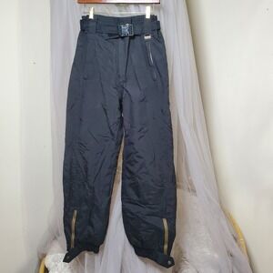 Mountain Goat Womens Snow Ski Nylon Pants Gorpcore Snowmobile Size 10 Black